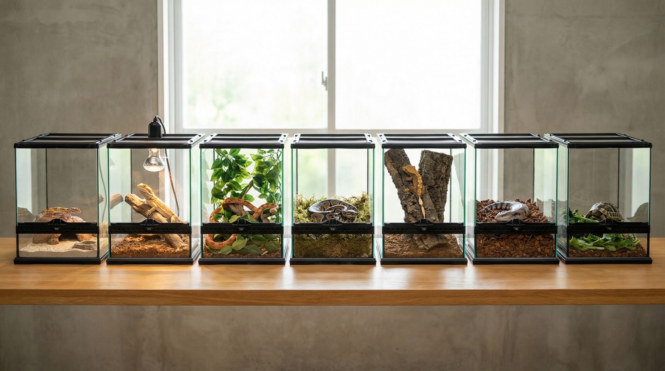 【早見表】初心者向け爬虫類7種比較一覧